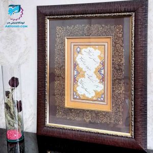 تابلو خوشنویسی شعر سعدی-چنان به موی تو آشفته ام